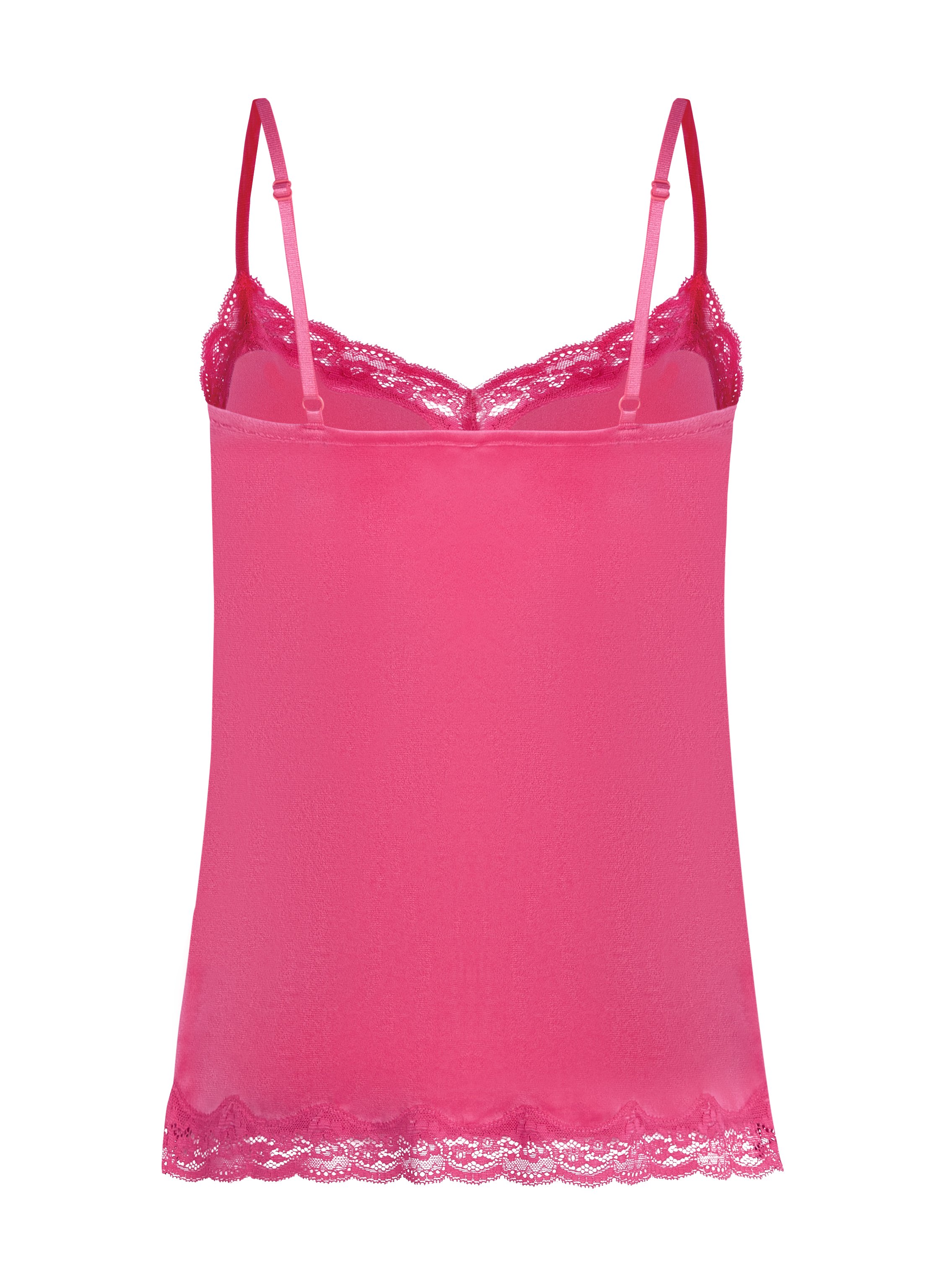 Cami top Velours Lace, Roze, main