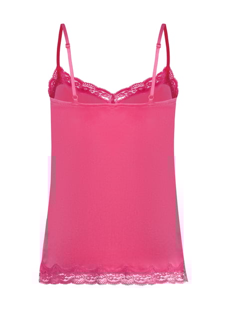 Cami top Velours Lace, Roze