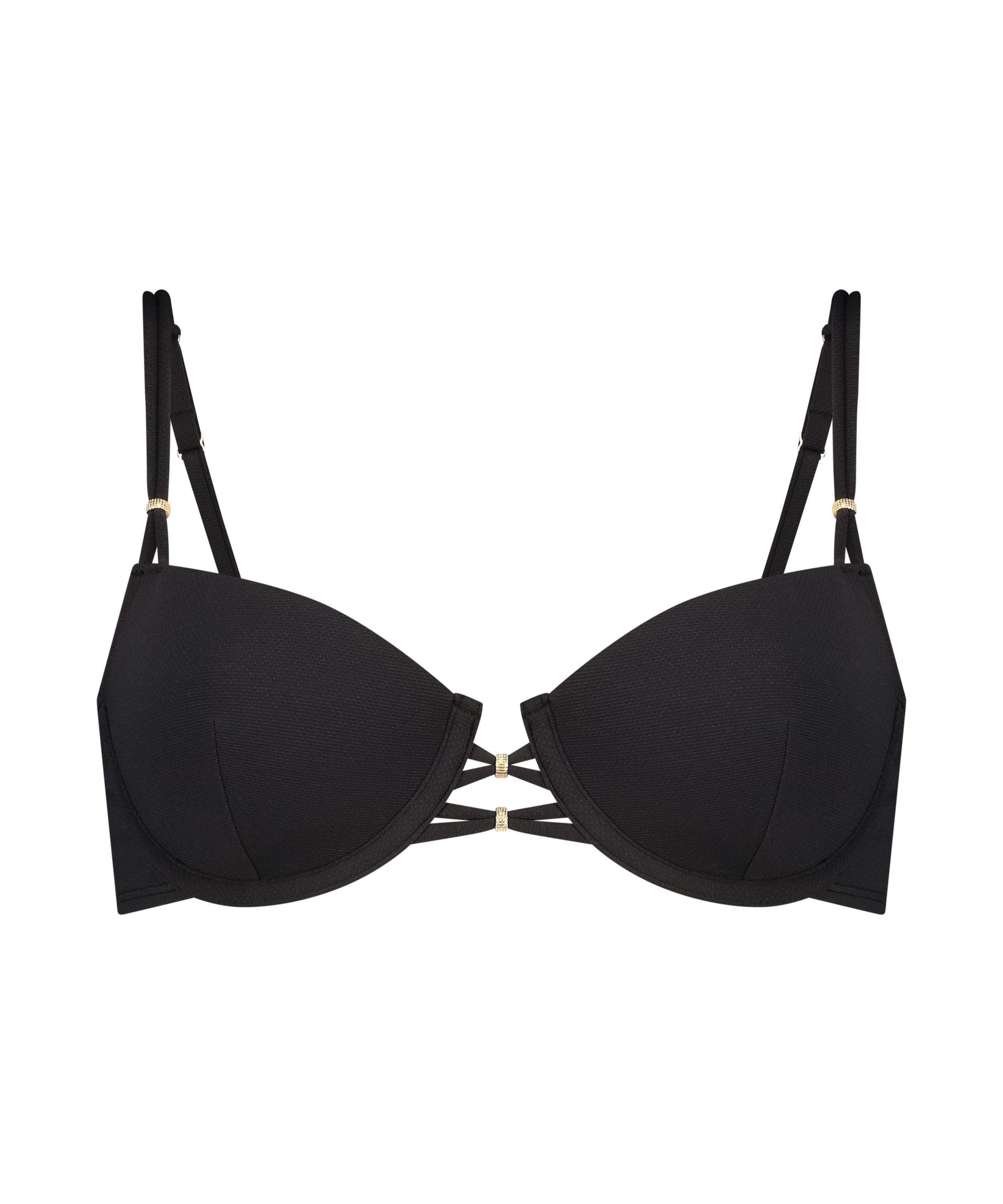 Haut de bikini Holbox, Noir, main