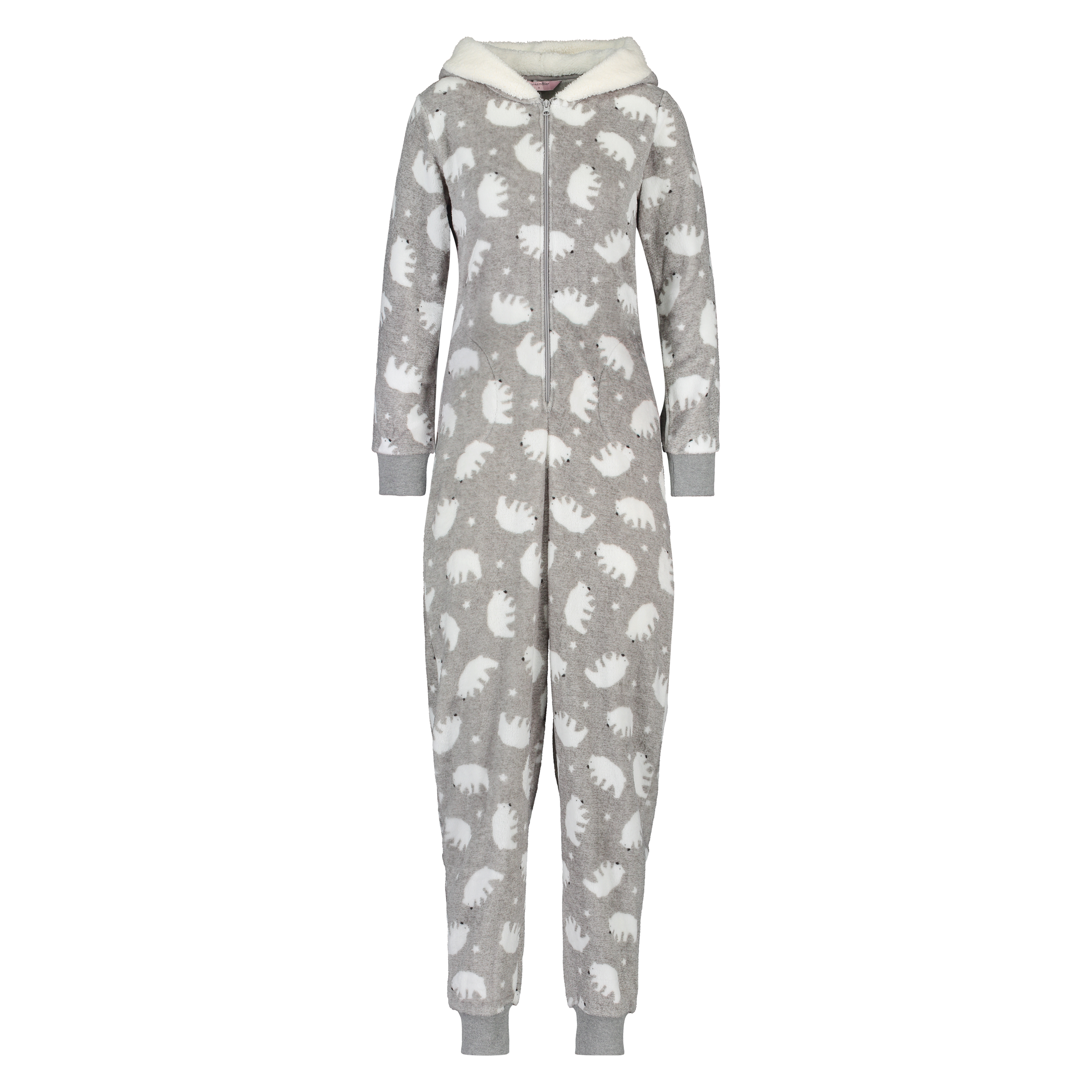 Onesie Fleece, Grijs, main