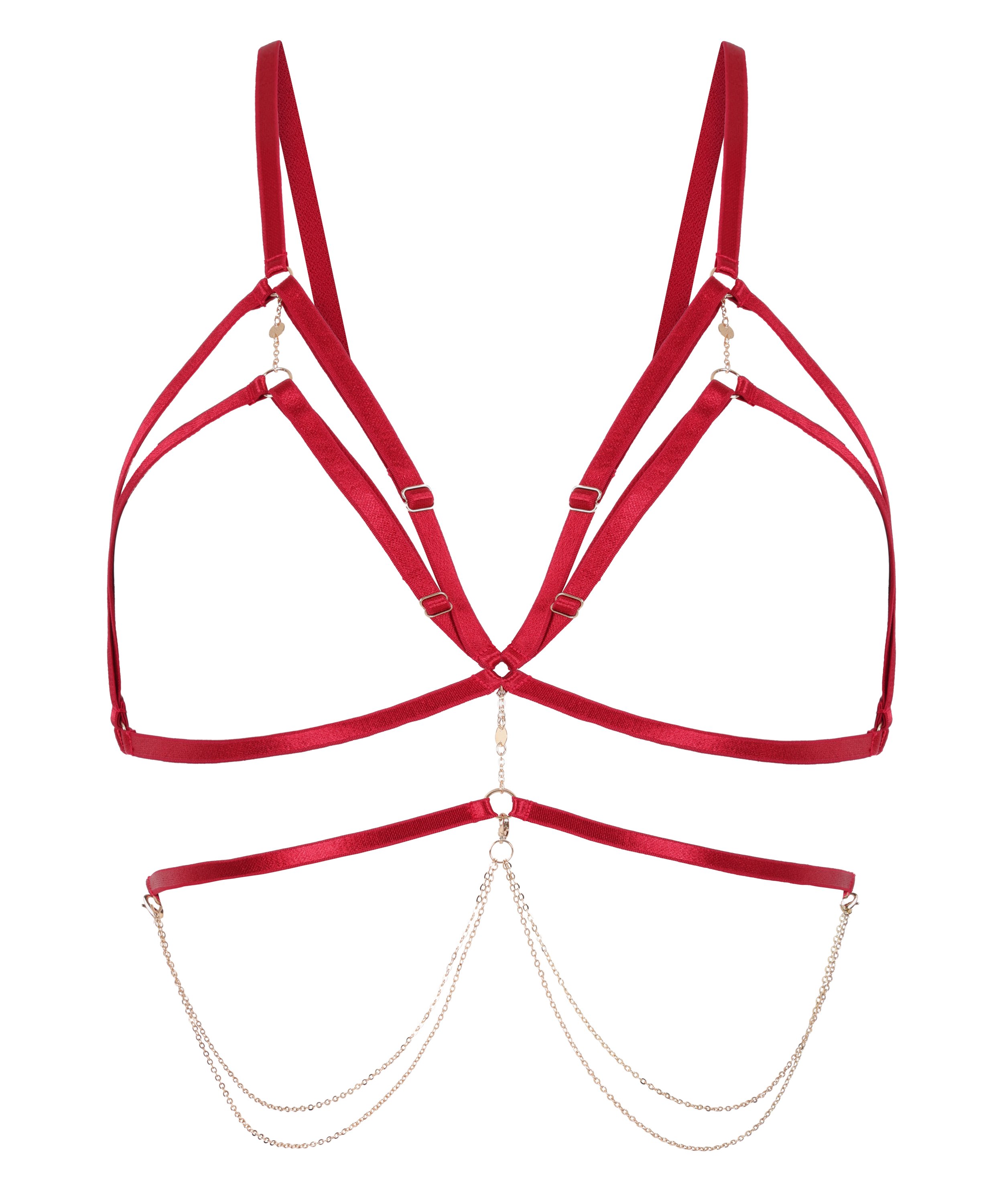 Brassière chain Top, Rouge, main