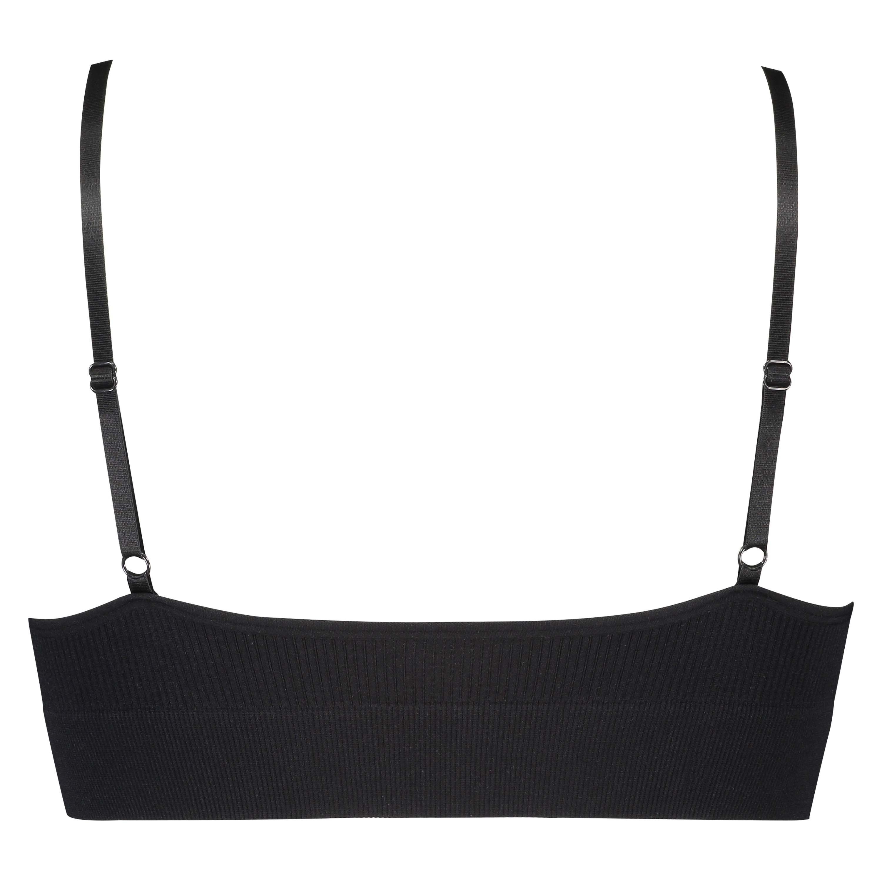 Naadloze bralette, Zwart, main