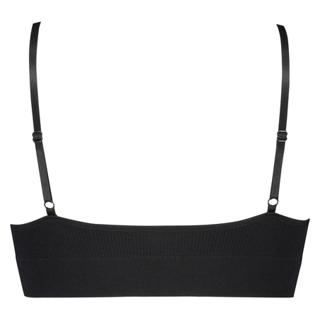 Naadloze bralette, Zwart