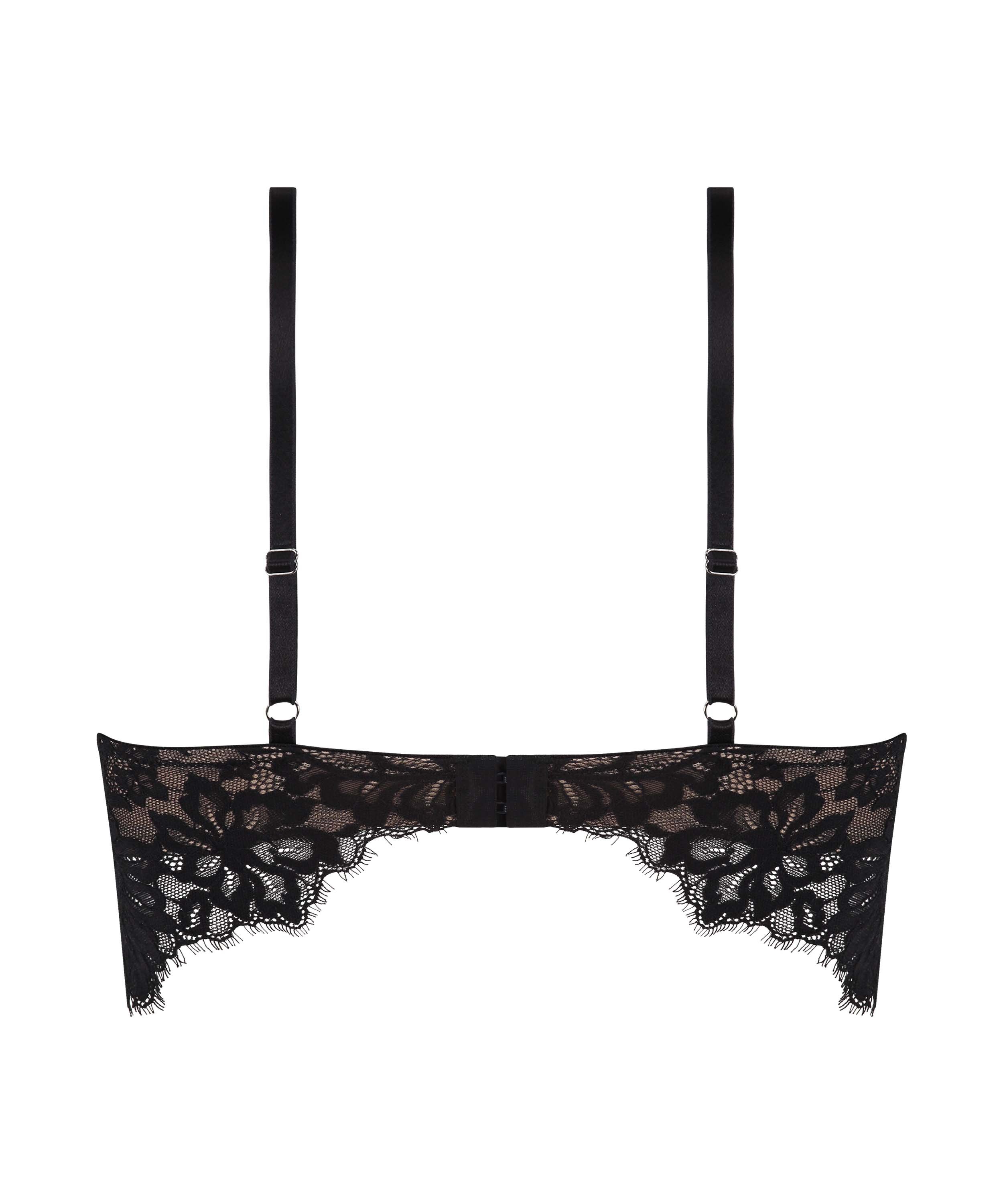 Soutien-gorge &agrave; armatures pr&eacute;form&eacute; longline Isabella, Noir, main
