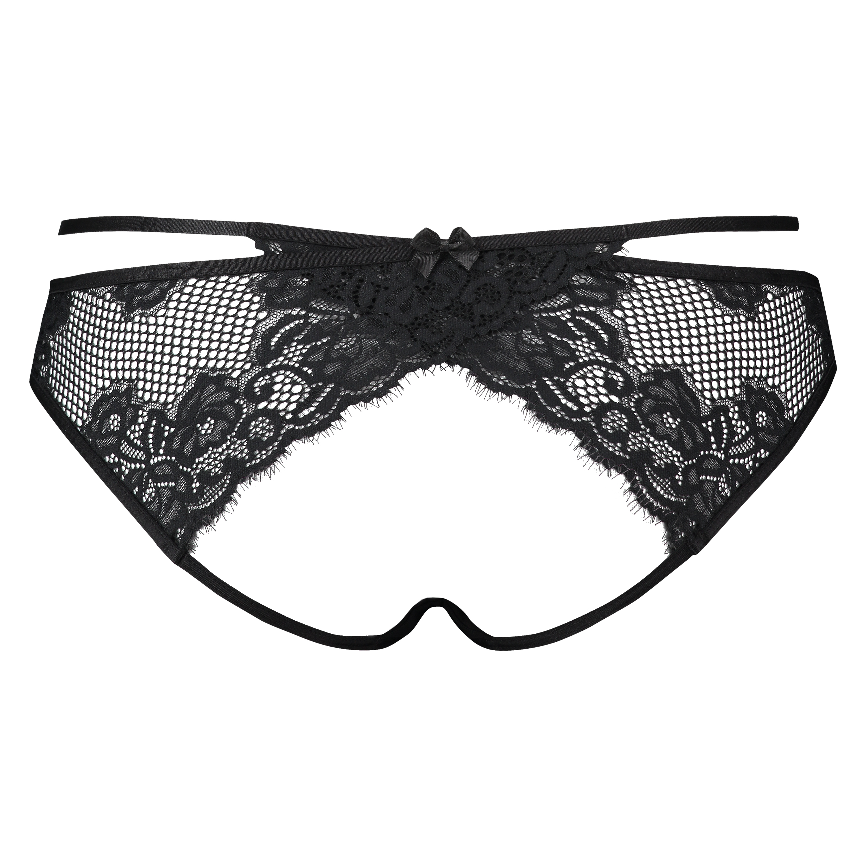 Slip br&eacute;silien Open Back Jenny, Noir, main