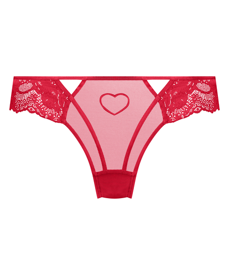 Slip brésilien Amy Heart, Rouge