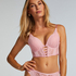 Voorgevormde push-up longline beugel bh Selina, Roze