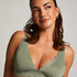 Triangel bikinitop Scallop, Groen