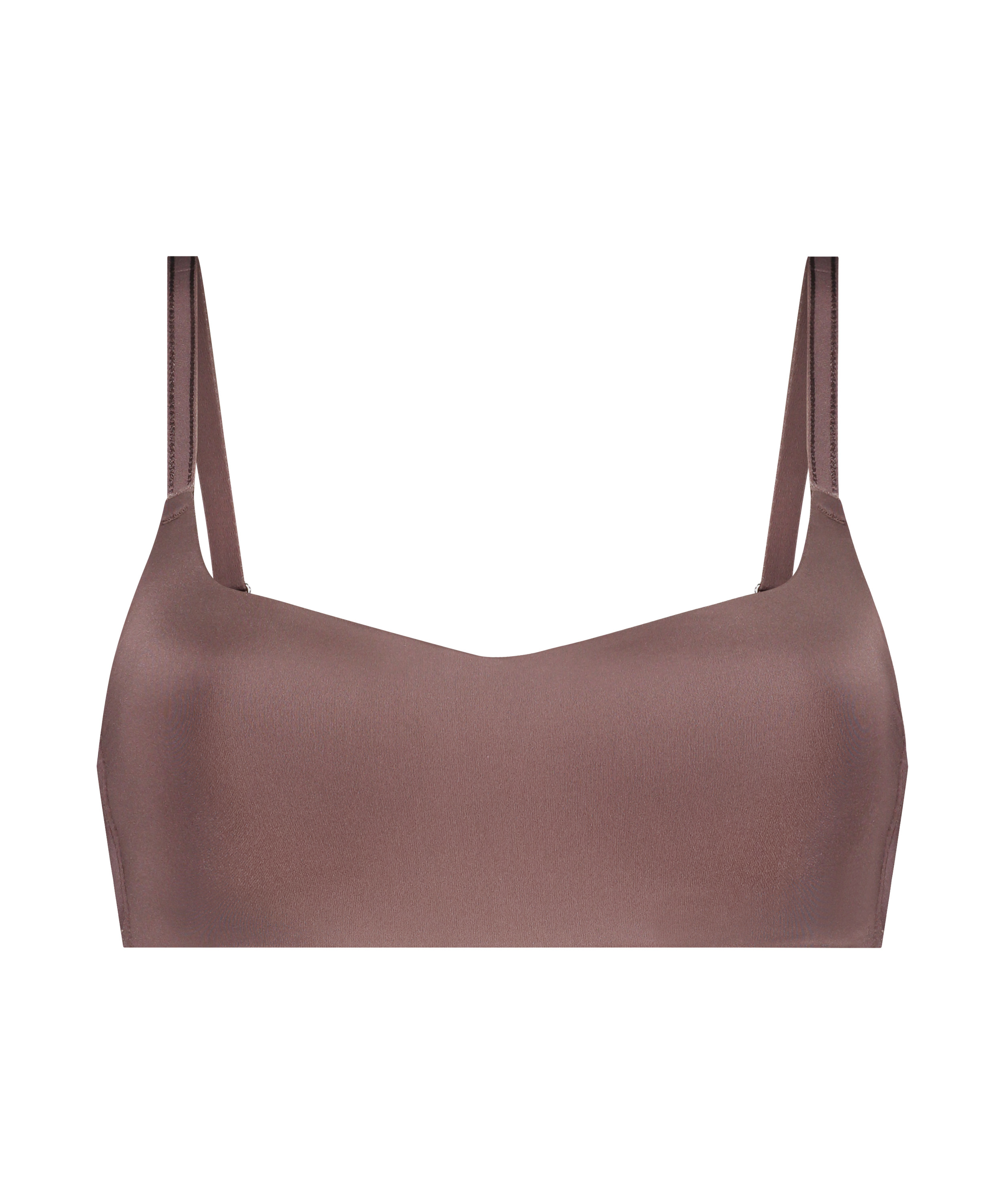 Soutien-gorge sans armatures préformé, Brun, main