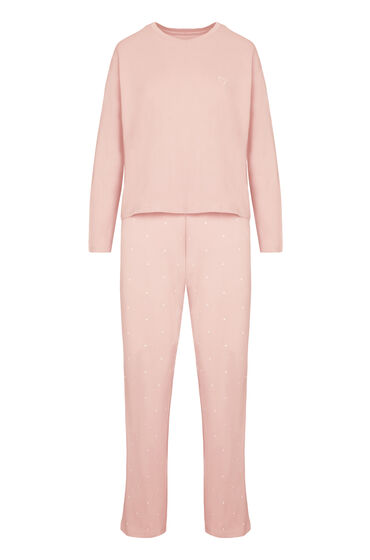Hunkemöller Pyjamaset van katoenen jersey Roze, foto 3