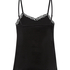 Camisole velours Dentelle, Noir