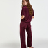 Pyjamabroek velours, Rood