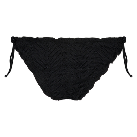 Slip de Bikini Crochet, Noir