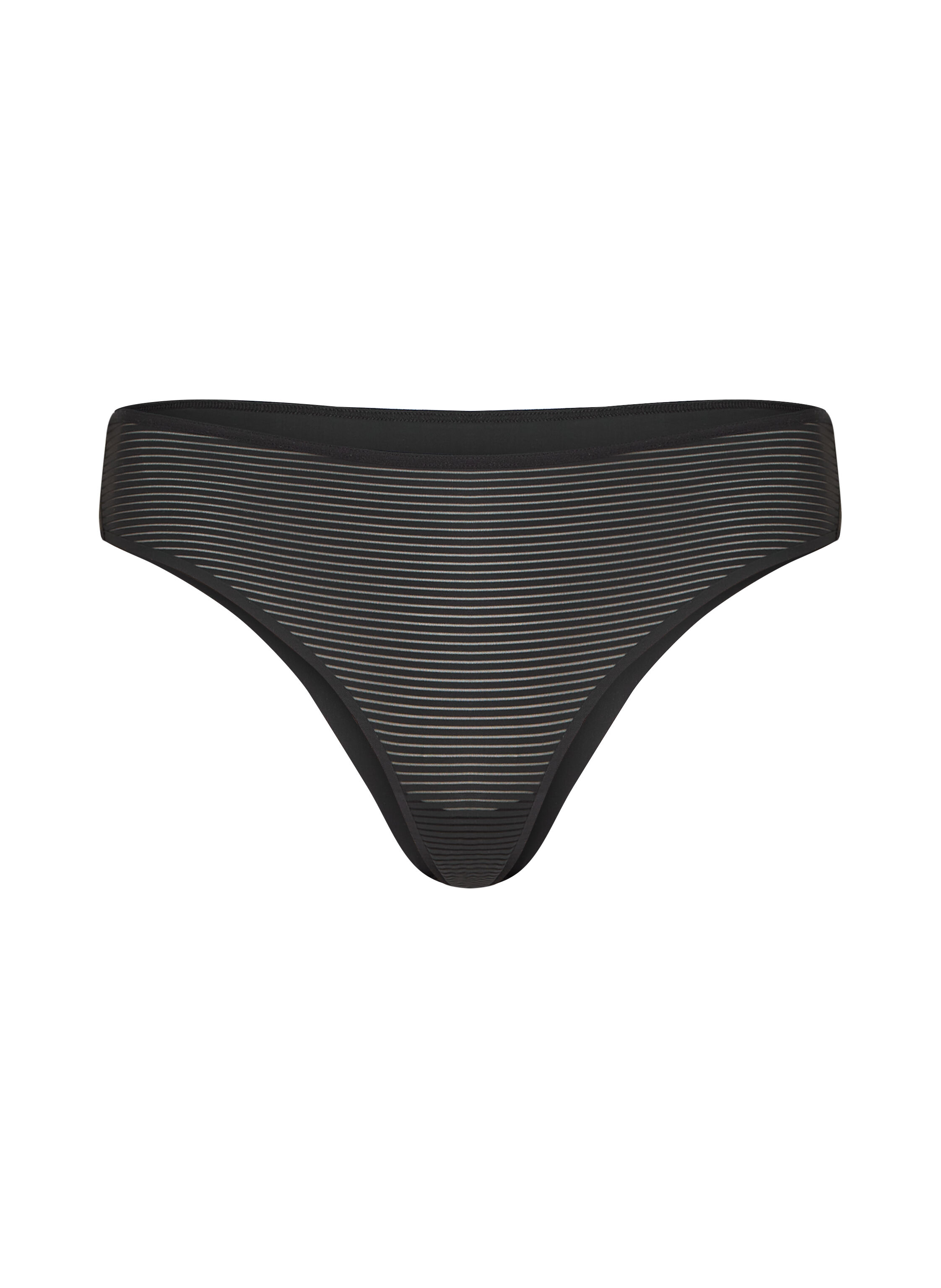 Slip br&eacute;silien invisible Stripe mesh, Noir