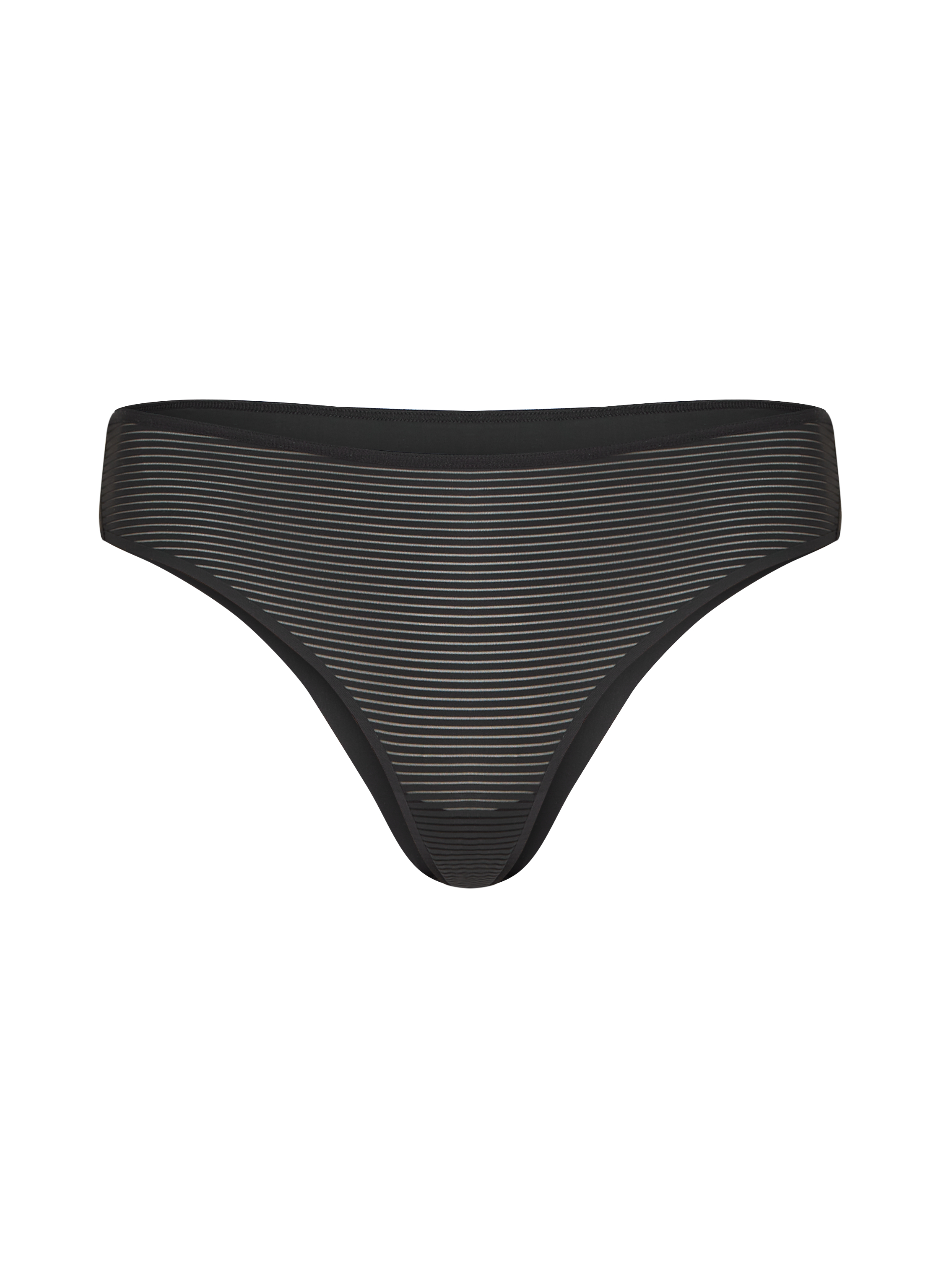 Slip br&eacute;silien invisible Stripe mesh, Noir, main