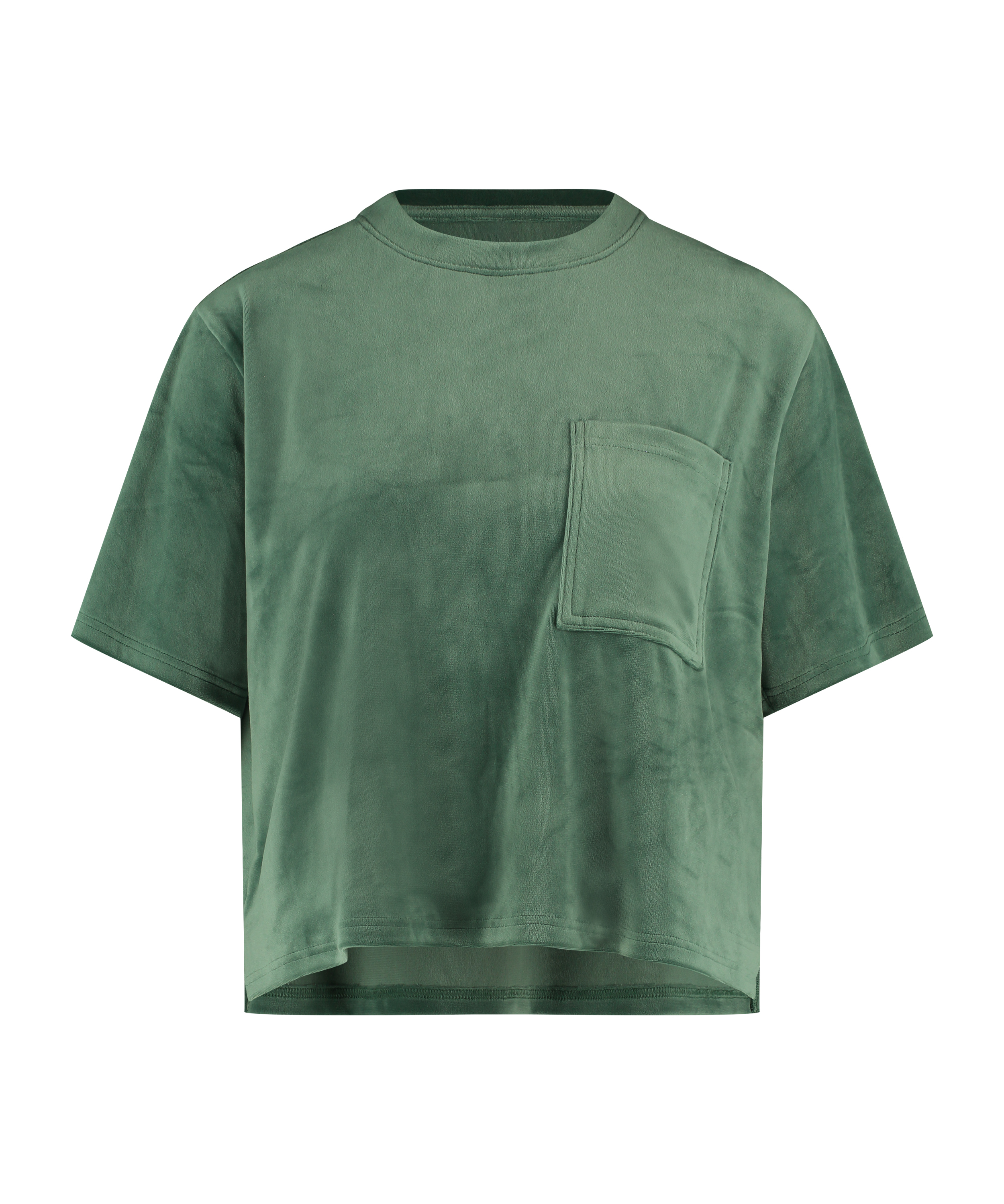 Top Velours Pocket, Groen, main