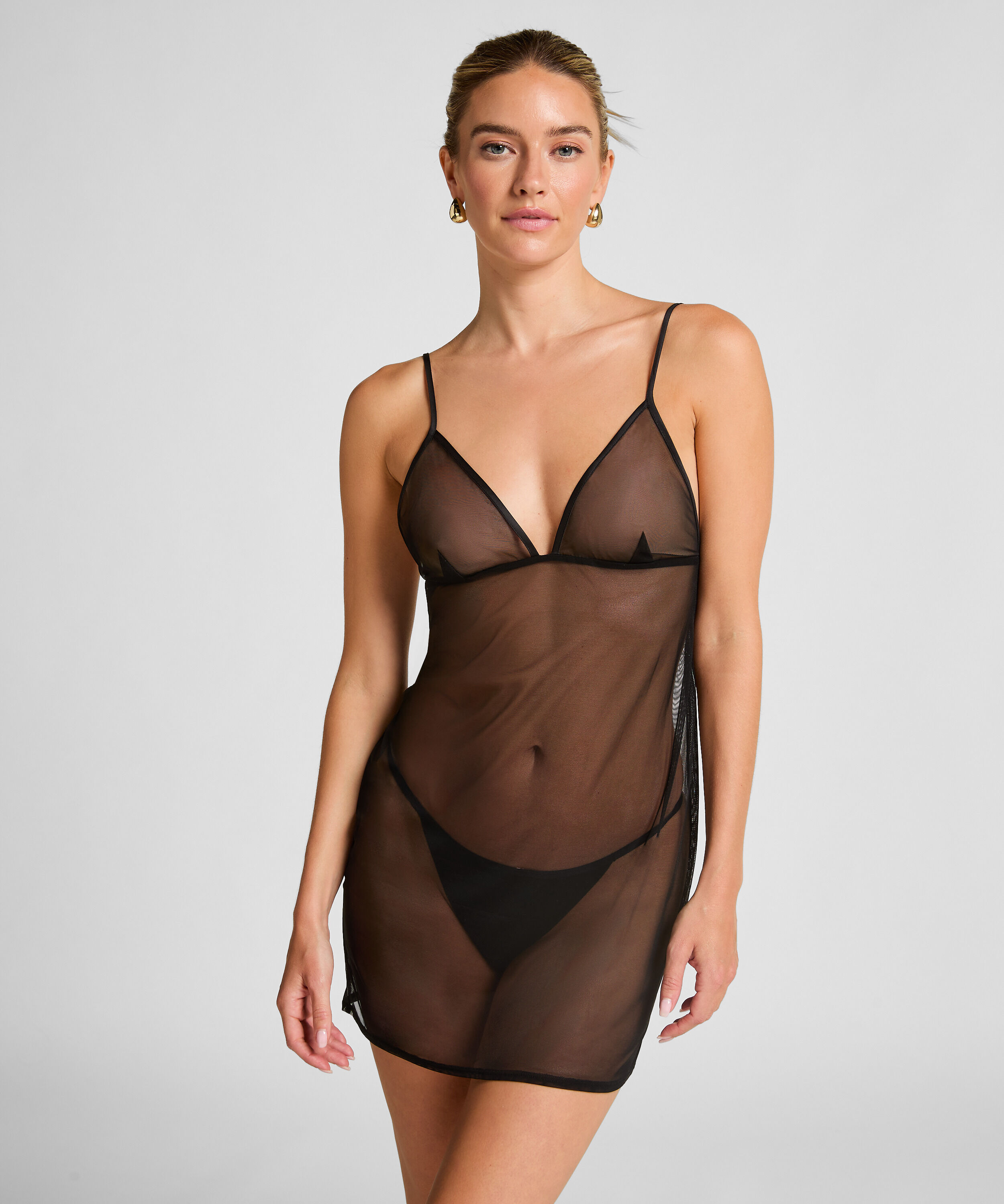 Marie slipdress, Zwart