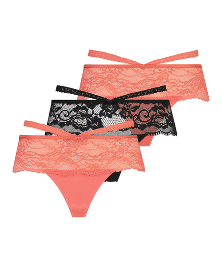 3-pack boxer string Francesca, Oranje