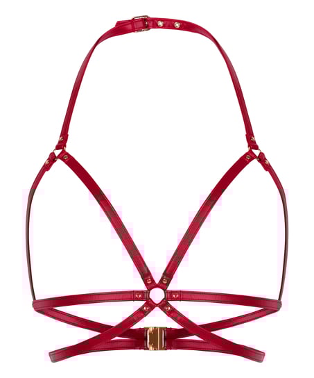 Open bralette, Rood