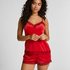 Cami top Velours Lace, Rood