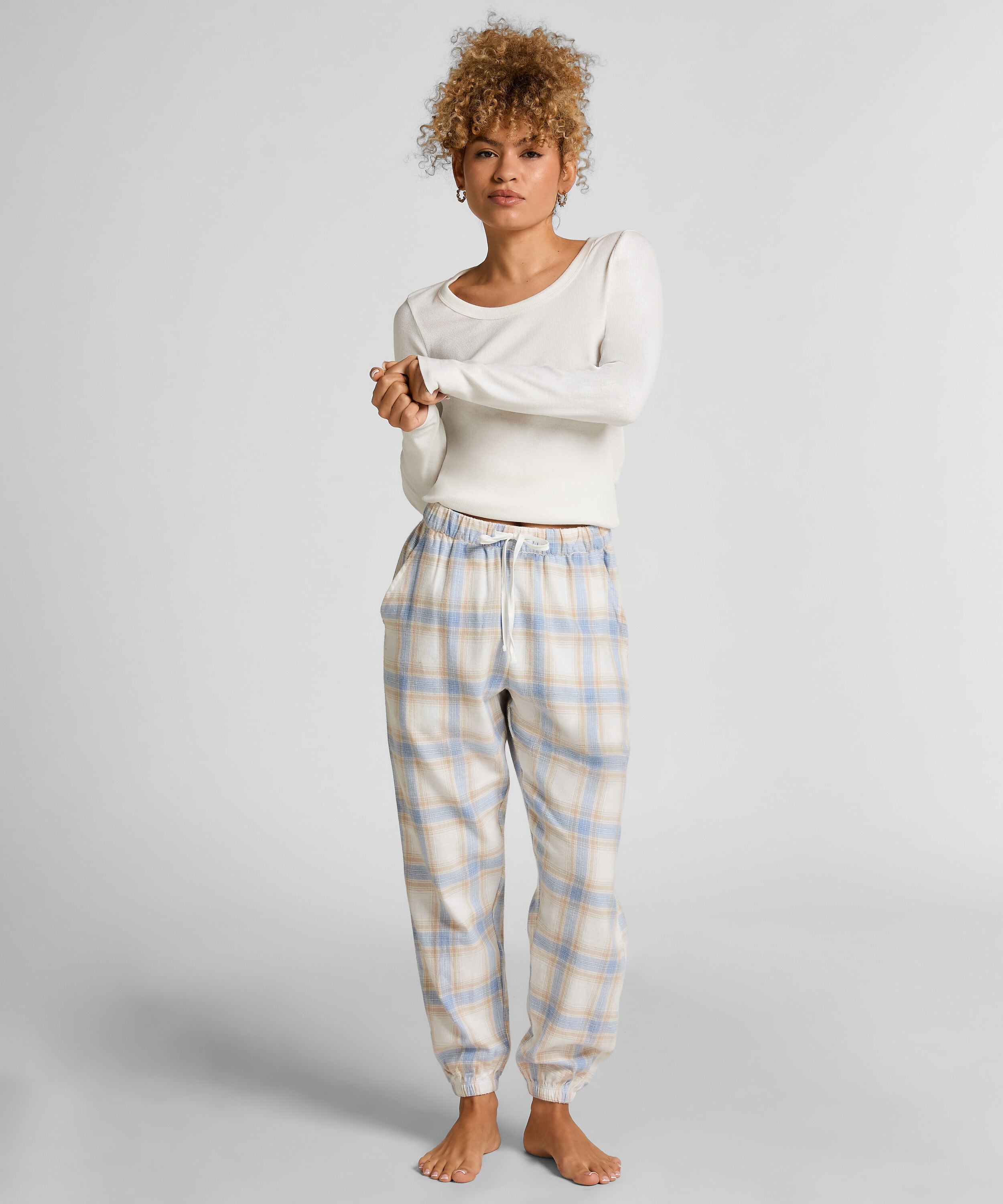Pantalon de Pyjama Flanel, Bleu
