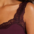Top Rib Cami lace, Rood