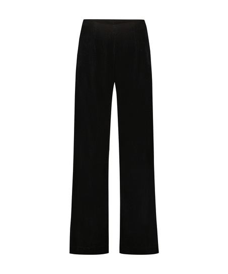 Petite Pantalon Palazzo Velvet Lucy Hale, Noir