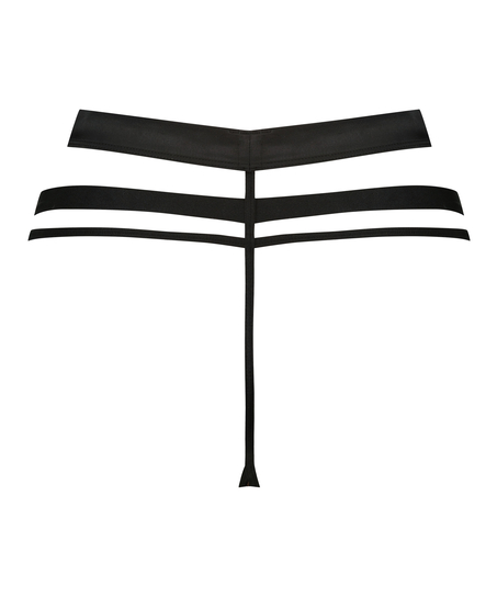 String taille haute Kat, Noir