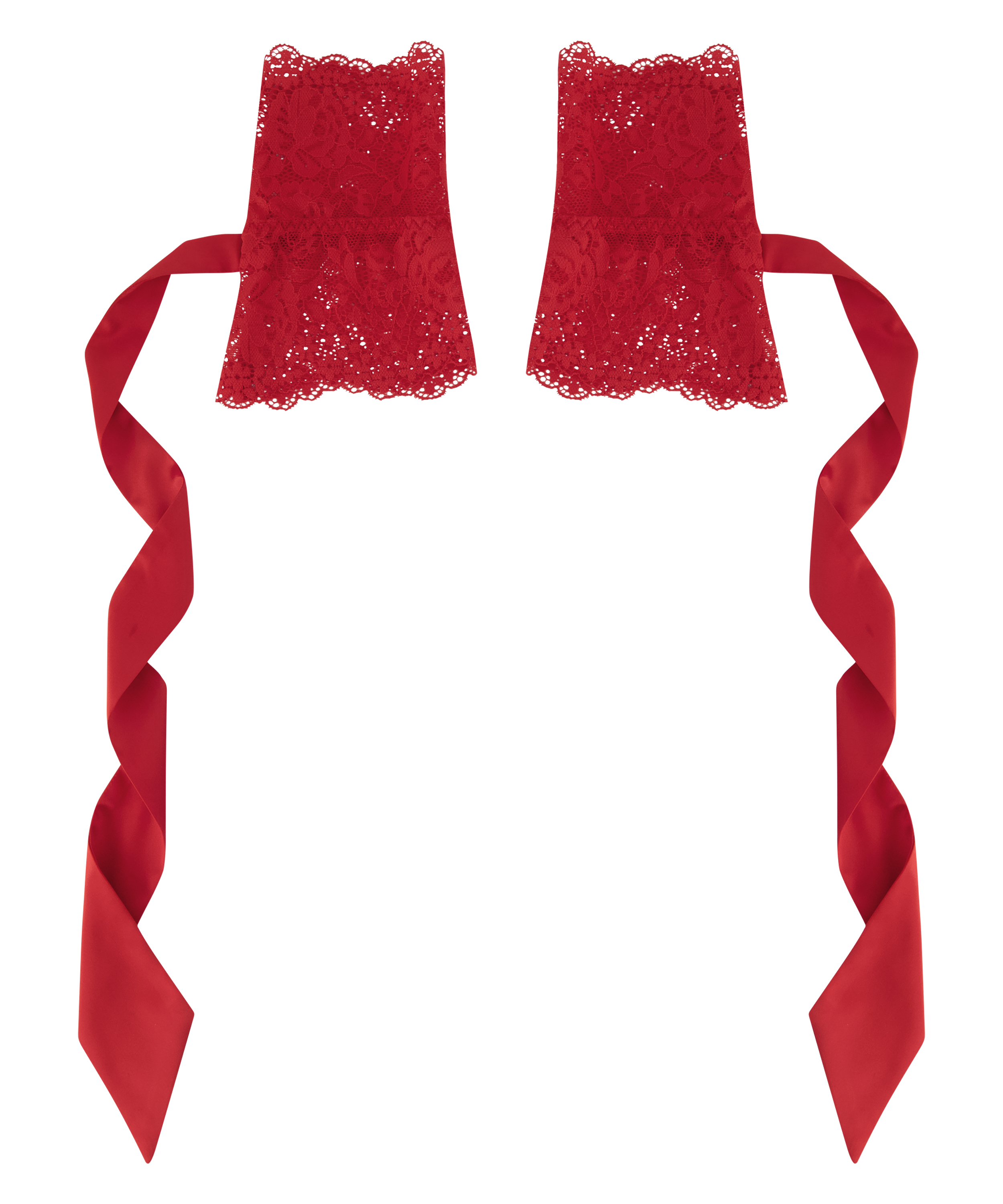 Menottes Dentelle, Rouge, main