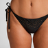 Bas de bikini Boho Cheeky, Noir