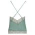 Cami top Satin Lace, Groen