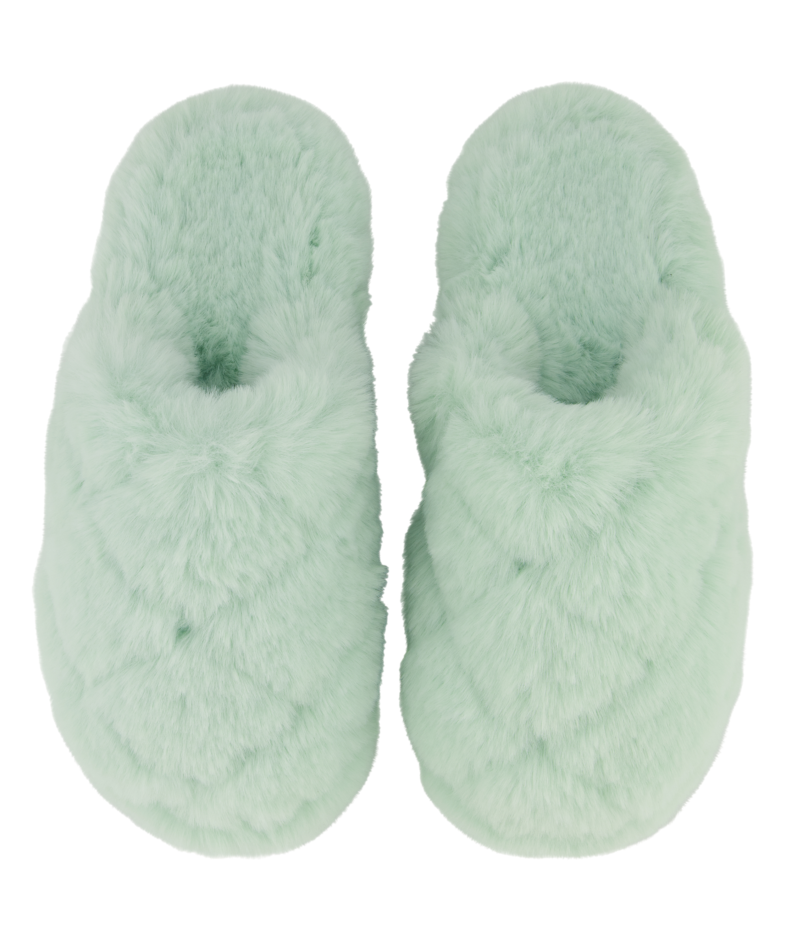 Sloffen Fake Fur, Groen, main