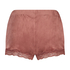 Shorts Velours Lace, Roze