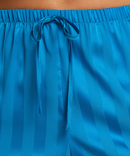 Pyjama short Satin, Blauw
