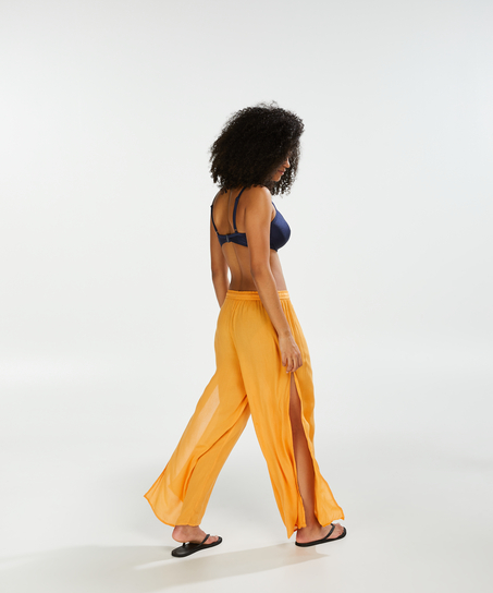 Pantalon Palazzo, Jaune