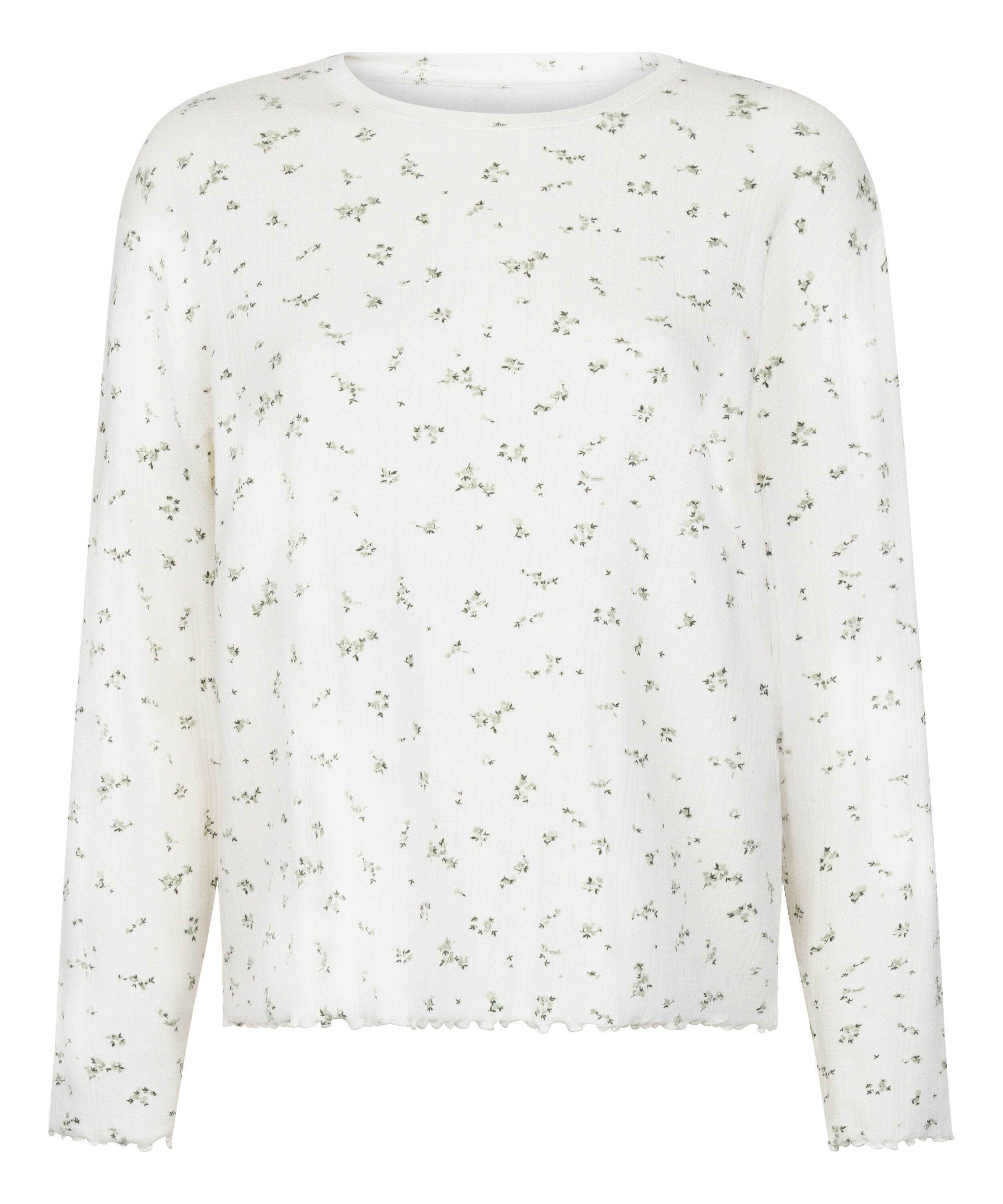 Pyjama Top Loose Pointelle, Blanc