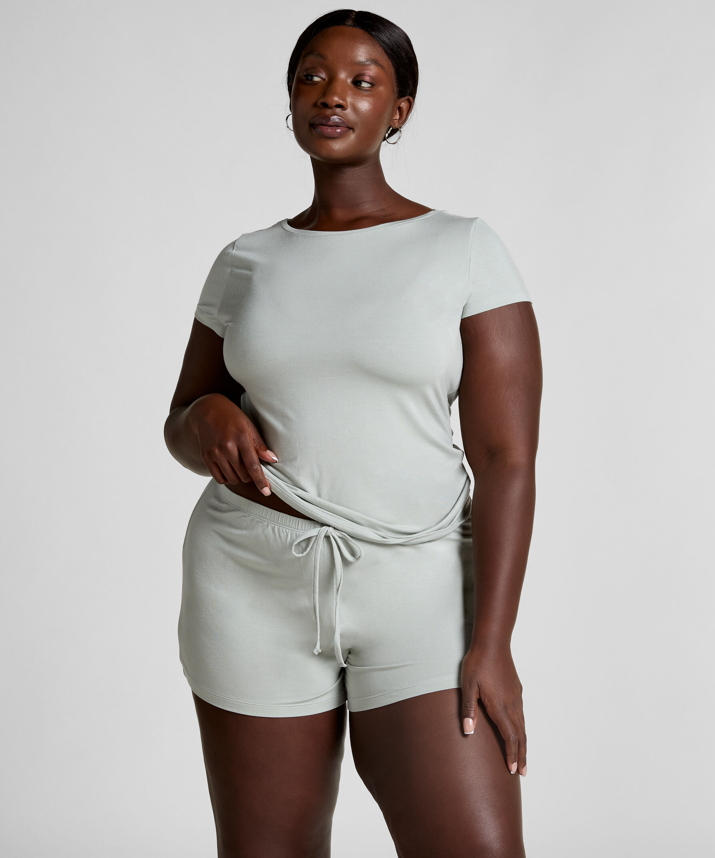 Jersey pyjamaset, Grijs