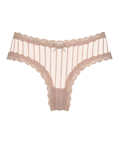 Brazilian V-shape mesh, Beige
