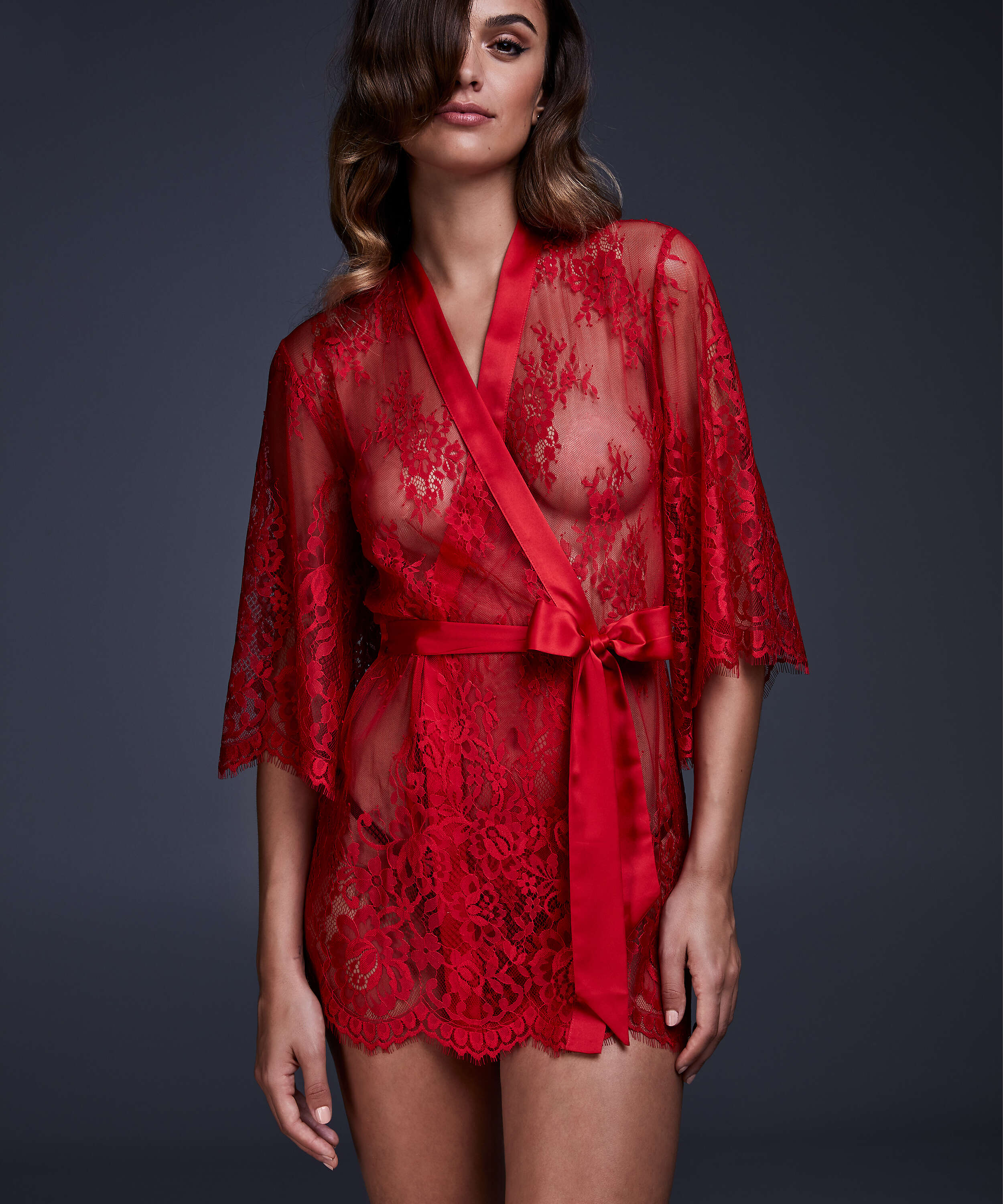 Kimono Lace Isabelle, Rood, main