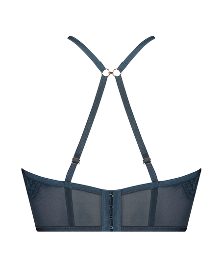Voorgevormde push-up longline beugel bh Margaret Lucy Hale, Blauw