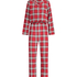 Pyjama set check Twill, Rood