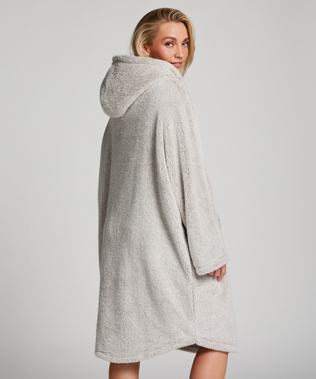 Hoodie en flanelle et polaire, Gris