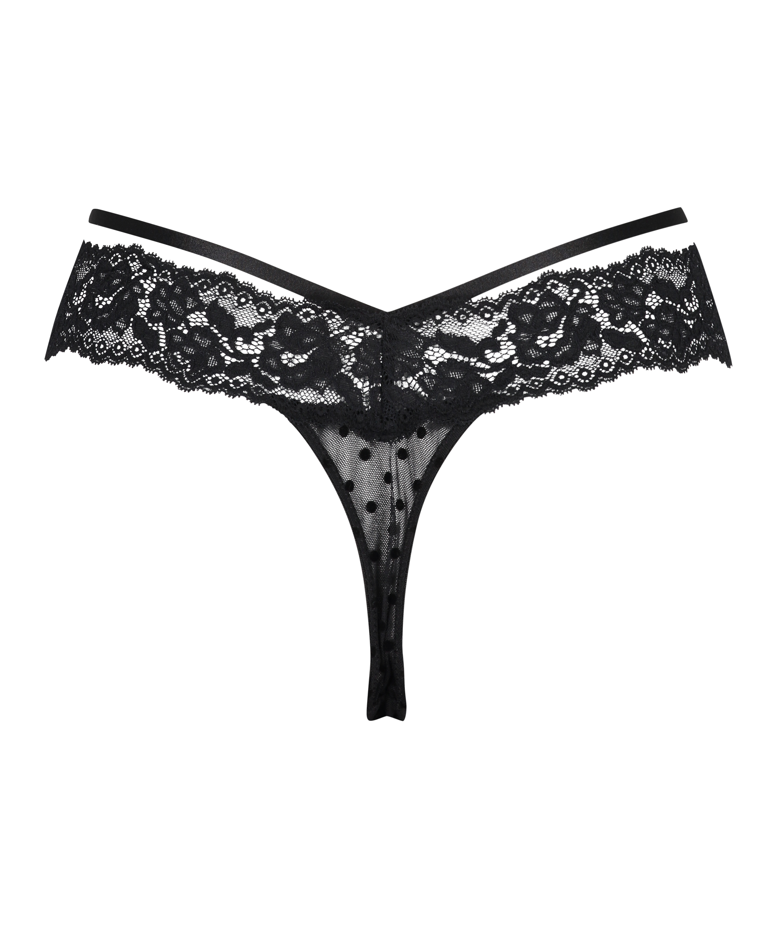 Extra lage string Jada, Zwart, main