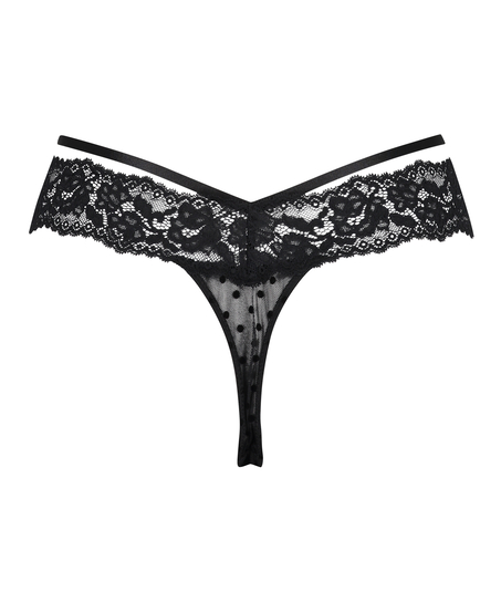 Extra lage string Jada, Zwart