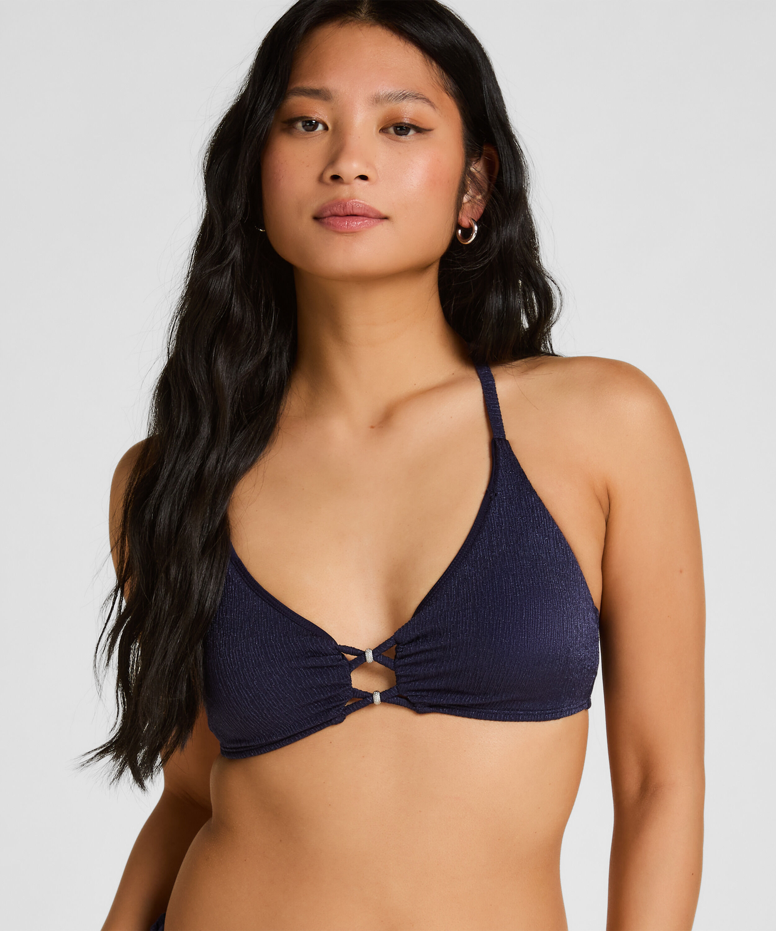 Bas de Bikini Taille Haute Sorento, Bleu