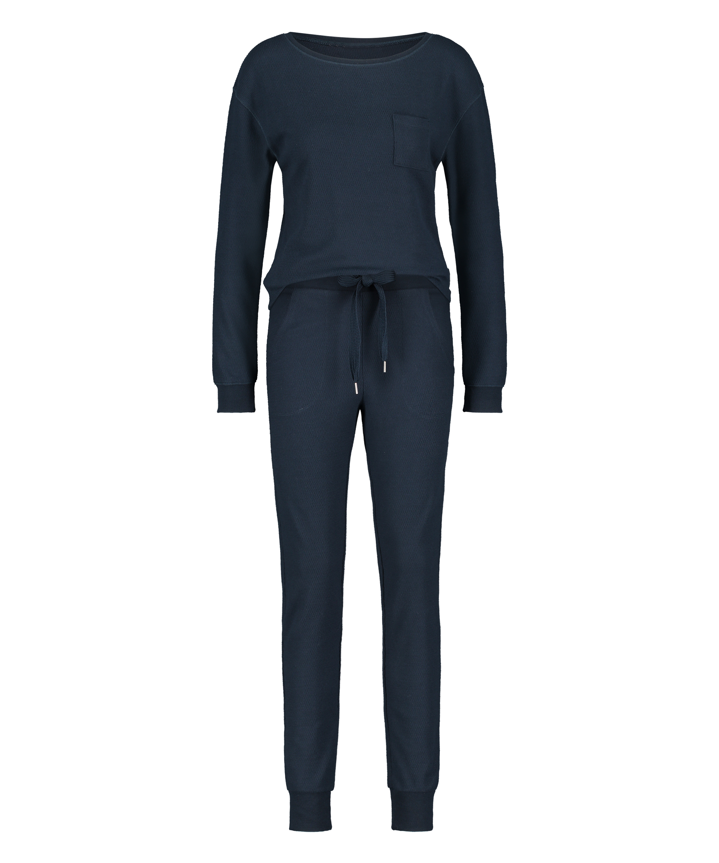 Pyjama waffle, Bleu, main