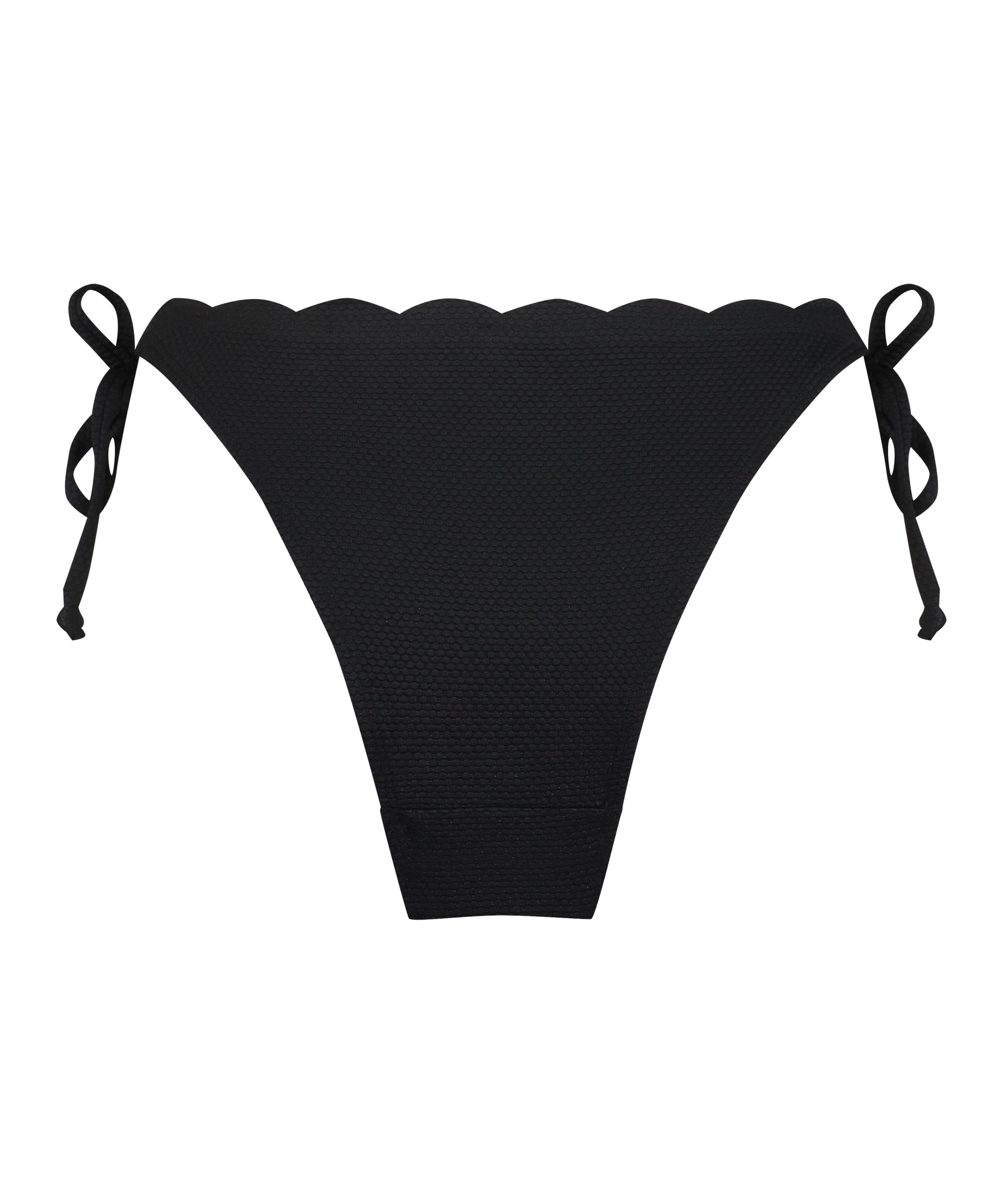 Bas de bikini Scallop, Noir, main