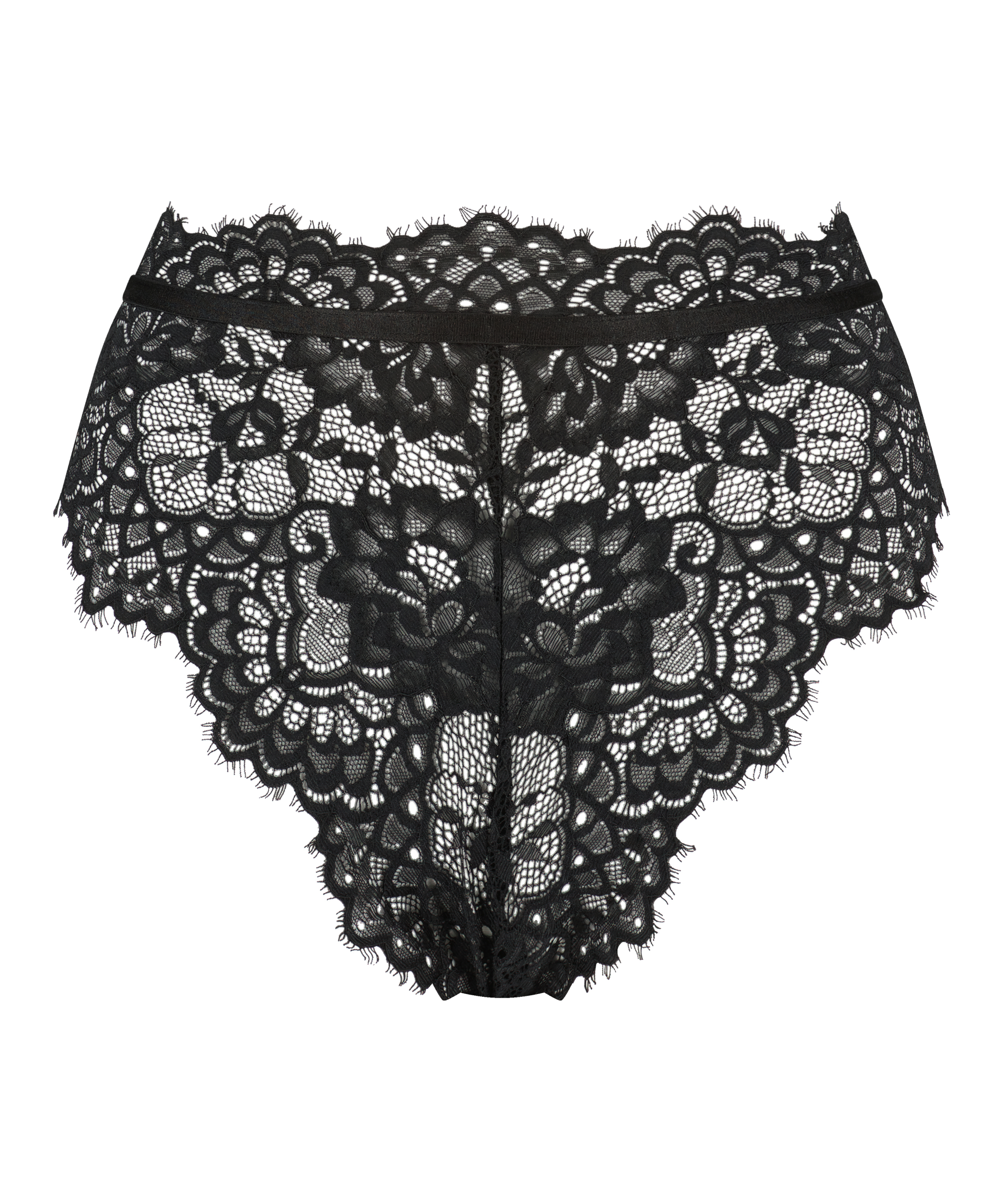 Slip brésilien jambe haute Marilyn, Noir, main