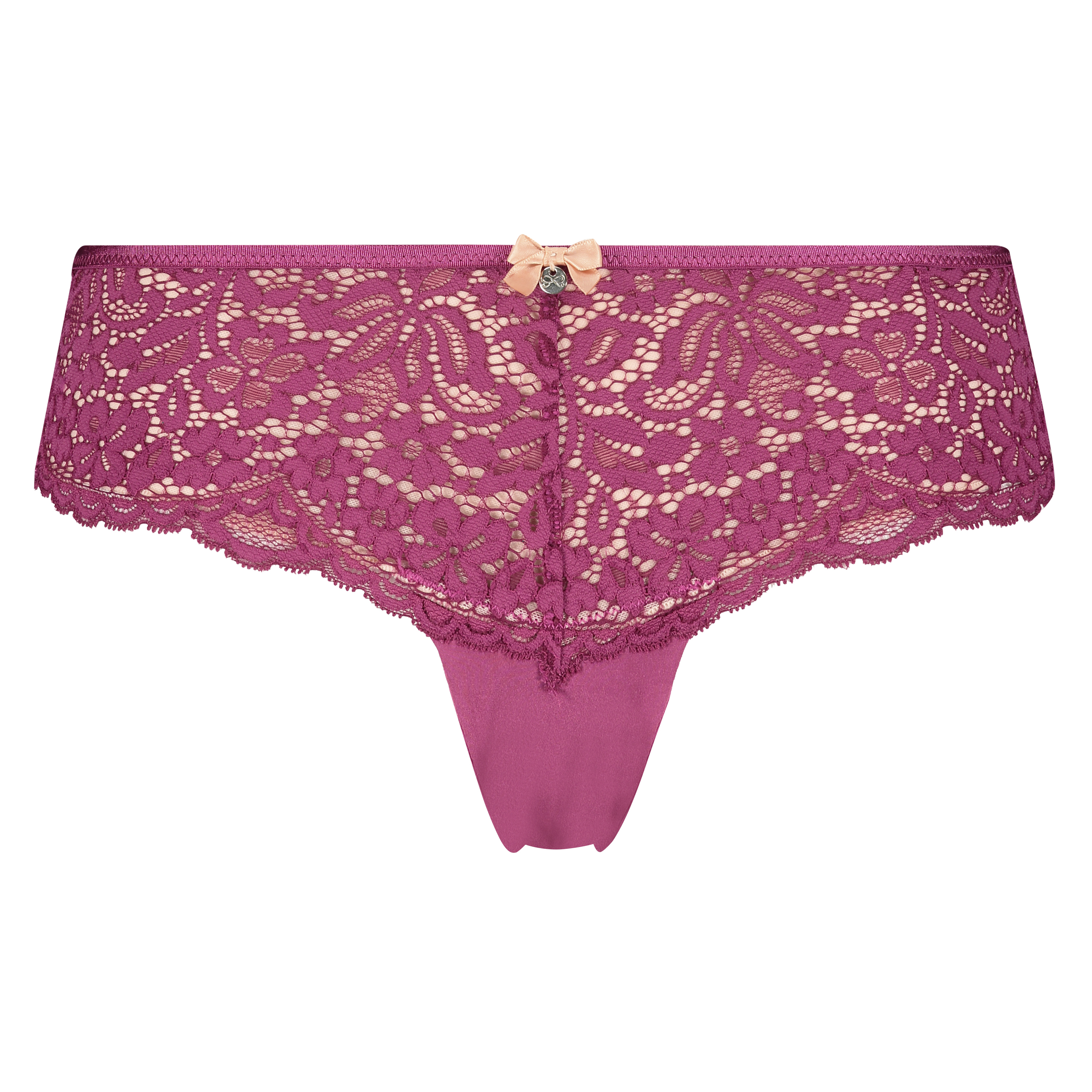 Slip br&eacute;silien Rose, Pourpre, main