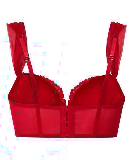 Voorgevormde longline beugel bh Whitney, Rood